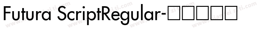 Futura ScriptRegular字体转换